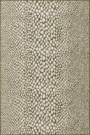 Green 4' 1 x 6' 1 Jill Zarin Outdoor Rectangle Area Rug Weather Resistant for Patio, Deck, Terrace, Balcony, Porch Durable 100% Polypropylene Carpet for Outside for Sale at Rug Engine