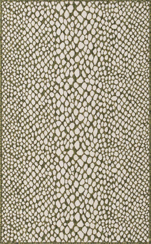 Green 3' 1 x 5' 3 Jill Zarin Outdoor Rectangle Area Rug Weather Resistant for Patio, Deck, Terrace, Balcony, Porch Durable 100% Polypropylene Carpet for Outside for Sale at Rug Engine