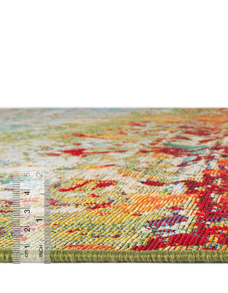 Multicolor 7' 11 x 7' 11 Outdoor Modern Octagon Area Rug Weather Resistant for Patio, Deck, Terrace, Balcony, Porch 100% Polypropylene Modern Outside Carpet for Sale at Rug Engine
