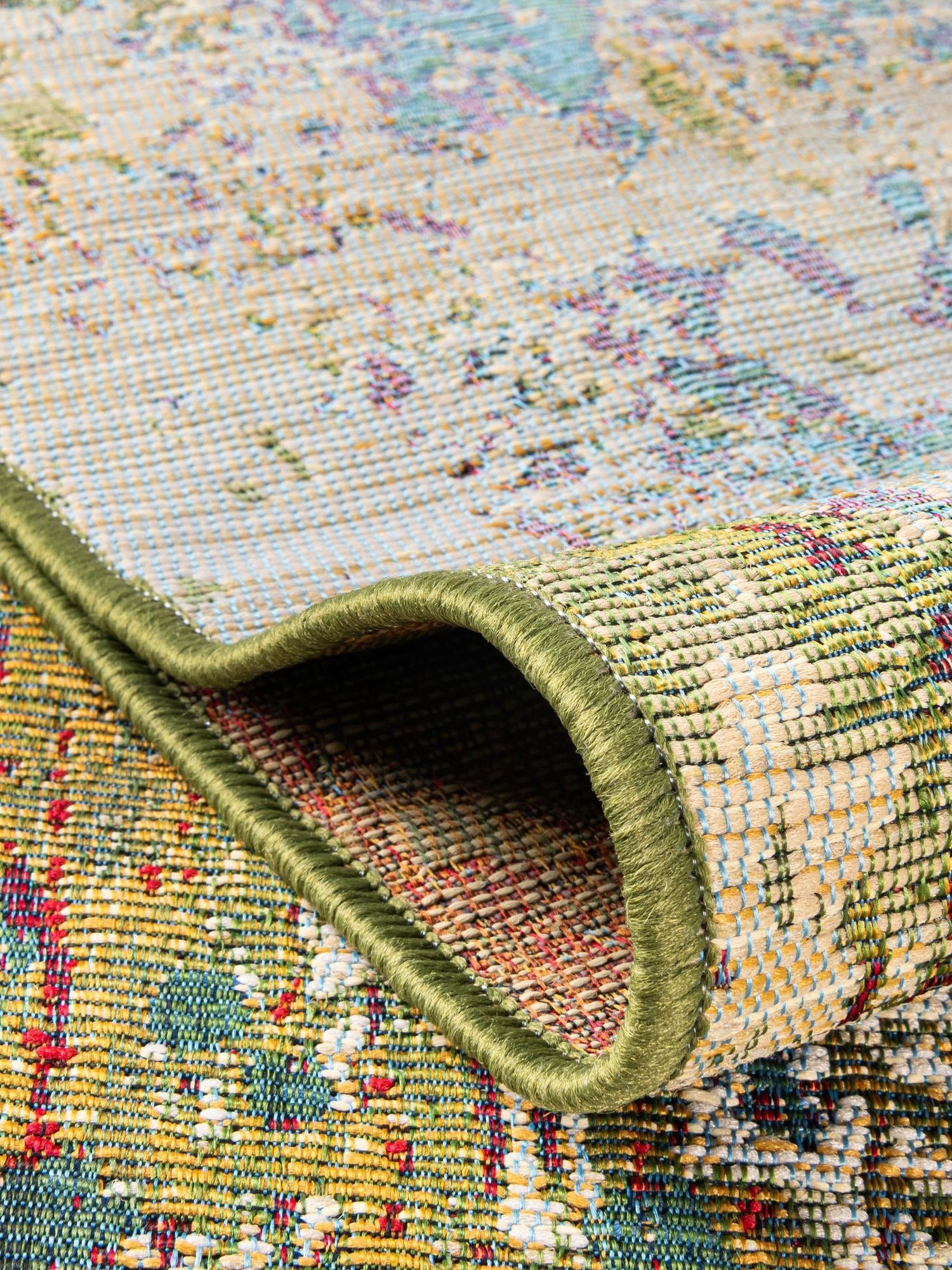 Multicolor 7' 11 x 7' 11 Outdoor Modern Octagon Area Rug Weather Resistant for Patio, Deck, Terrace, Balcony, Porch 100% Polypropylene Modern Outside Carpet for Sale at Rug Engine