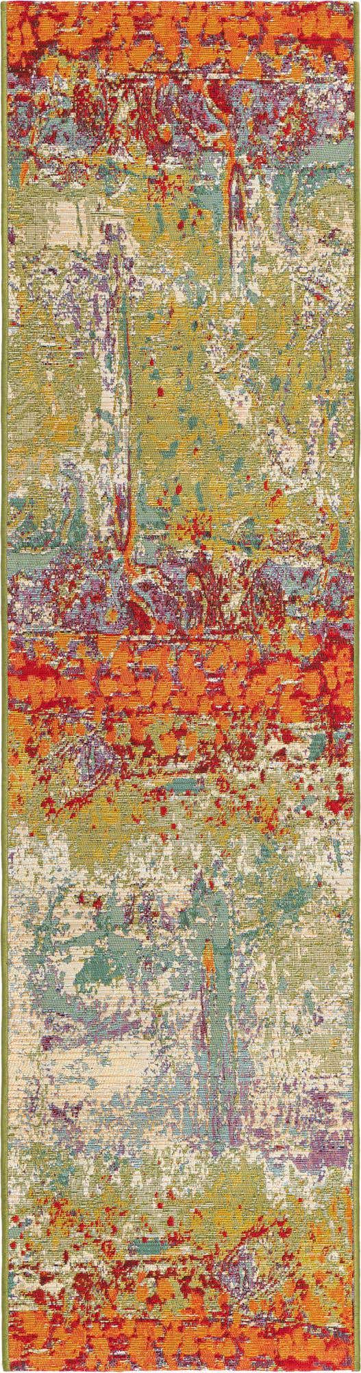Multicolor 2' x 8' Outdoor Modern Runner Area Rug Weather Resistant for Patio, Deck, Terrace, Balcony, Porch 100% Polypropylene Modern Outside Carpet for Sale at Rug Engine