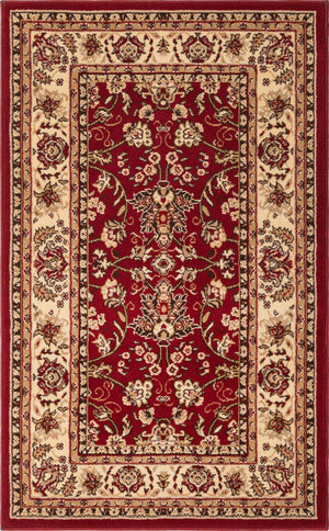 Burgundy 3' 1 x 5' 3 Sialk Hill Rectangle Area Rug 100% Polypropylene Durable Easy Clean Classic Traditional Design Carpet for Interior Design for Sale at Rug Engine