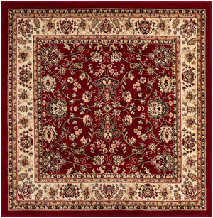 Burgundy 5' 3 x 5' 3 Sialk Hill Square Area Rug 100% Polypropylene Durable Easy Clean Classic Traditional Design Carpet for Interior Design for Sale at Rug Engine