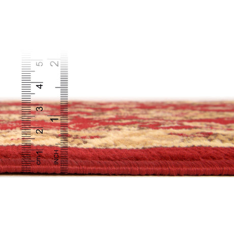 Burgundy 7' 10 x 7' 10 Sialk Hill Octagon Area Rug 100% Polypropylene Durable Easy Clean Classic Traditional Design Carpet for Interior Design for Sale at Rug Engine