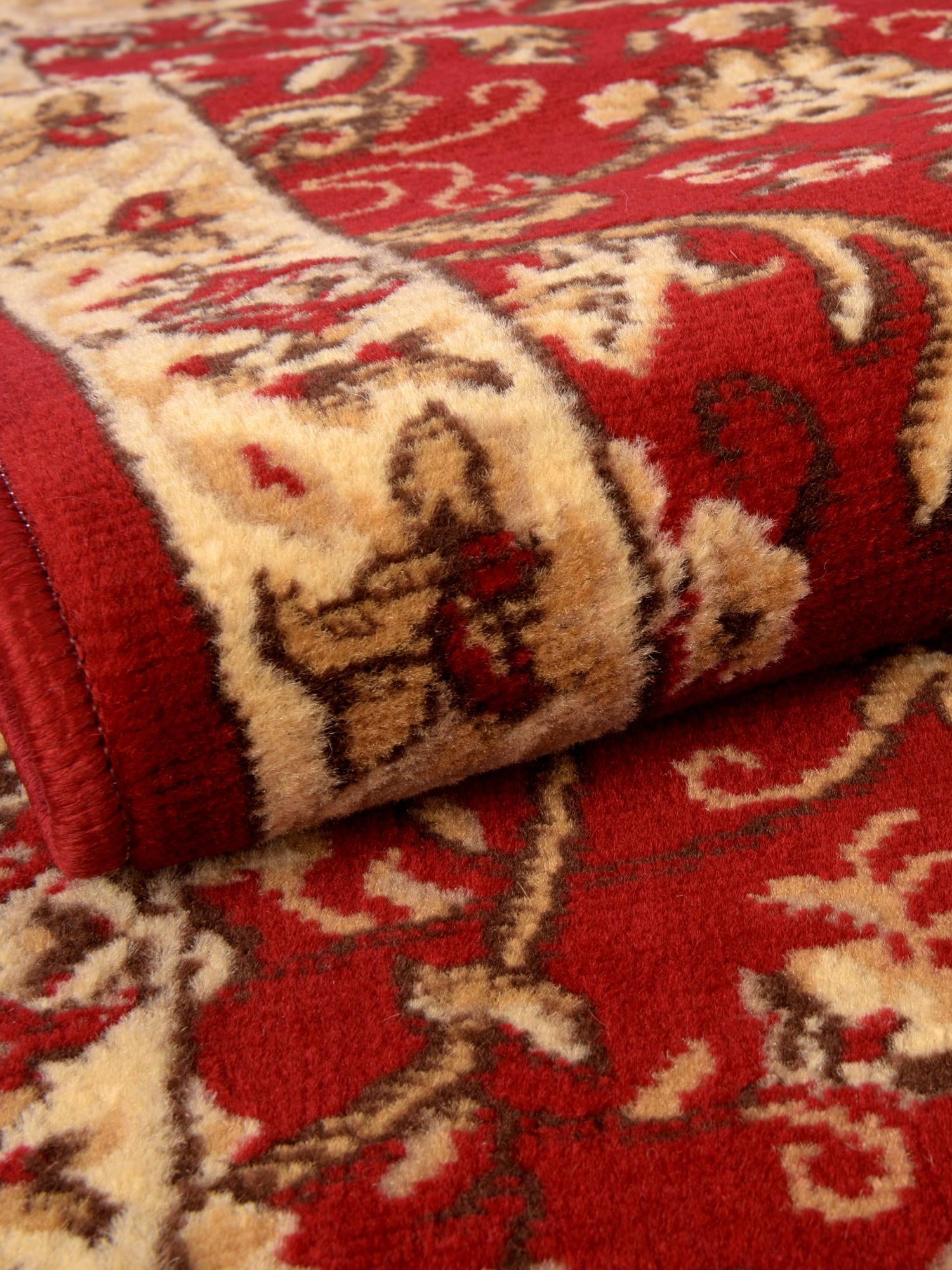 Burgundy 7' 10 x 7' 10 Sialk Hill Octagon Area Rug 100% Polypropylene Durable Easy Clean Classic Traditional Design Carpet for Interior Design for Sale at Rug Engine