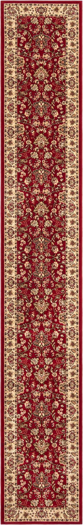 Burgundy 3' 1 x 19' 8 Sialk Hill Runner Area Rug 100% Polypropylene Durable Easy Clean Classic Traditional Design Carpet for Interior Design for Sale at Rug Engine