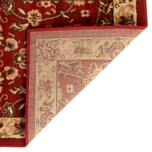 Burgundy 2' 7 x 13' 1 Sialk Hill Runner Area Rug 100% Polypropylene Durable Easy Clean Classic Traditional Design Carpet for Interior Design for Sale at Rug Engine