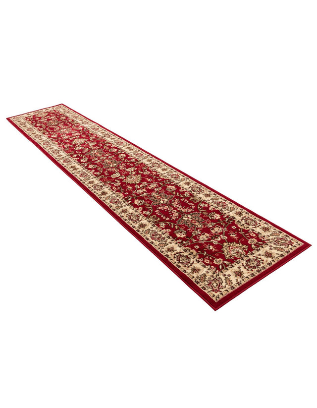 Burgundy 2' 7 x 13' 1 Sialk Hill Runner Area Rug 100% Polypropylene Durable Easy Clean Classic Traditional Design Carpet for Interior Design for Sale at Rug Engine