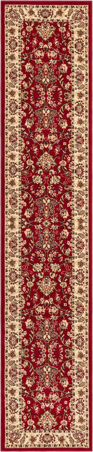 Burgundy 2' 7 x 13' 1 Sialk Hill Runner Area Rug 100% Polypropylene Durable Easy Clean Classic Traditional Design Carpet for Interior Design for Sale at Rug Engine