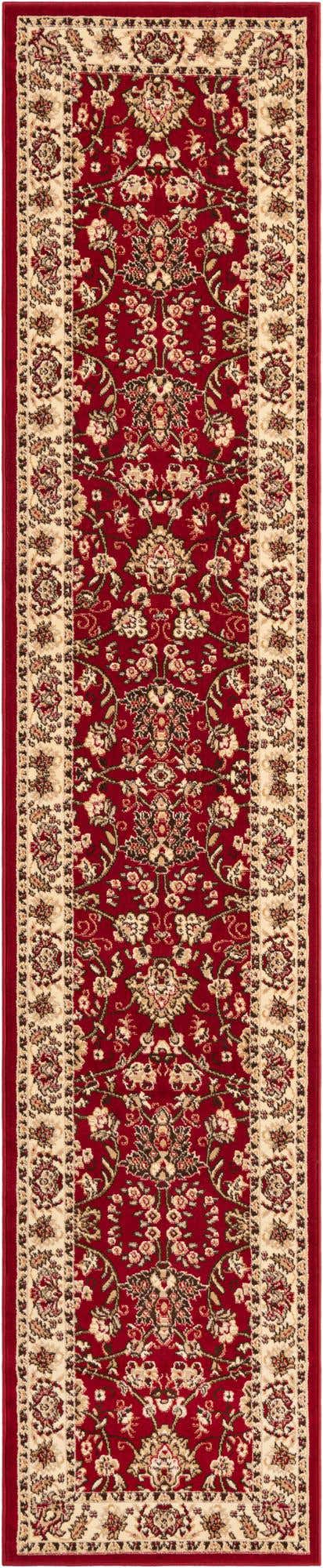 Burgundy 2' 7 x 13' 1 Sialk Hill Runner Area Rug 100% Polypropylene Durable Easy Clean Classic Traditional Design Carpet for Interior Design for Sale at Rug Engine