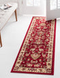 Burgundy 2' 7 x 12' Sialk Hill Runner Area Rug 100% Polypropylene Durable Easy Clean Classic Traditional Design Carpet for Interior Design for Sale at Rug Engine