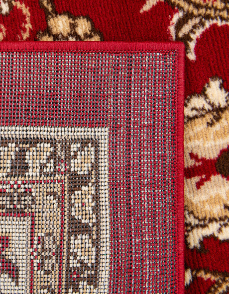Burgundy 2' 7 x 13' 1 Sialk Hill Runner Area Rug 100% Polypropylene Durable Easy Clean Classic Traditional Design Carpet for Interior Design for Sale at Rug Engine