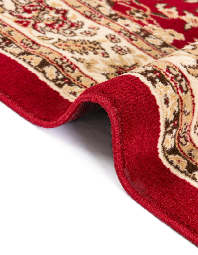 Burgundy 2' 7 x 13' 1 Sialk Hill Runner Area Rug 100% Polypropylene Durable Easy Clean Classic Traditional Design Carpet for Interior Design for Sale at Rug Engine
