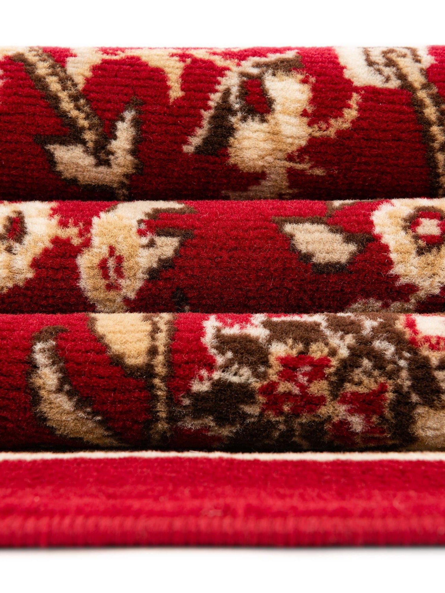 Burgundy 2' 7 x 13' 1 Sialk Hill Runner Area Rug 100% Polypropylene Durable Easy Clean Classic Traditional Design Carpet for Interior Design for Sale at Rug Engine