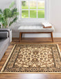 Ivory 4' 1 x 4' 1 Sialk Hill Square Area Rug 100% Polypropylene Durable Easy Clean Classic Traditional Design Carpet for Interior Design for Sale at Rug Engine