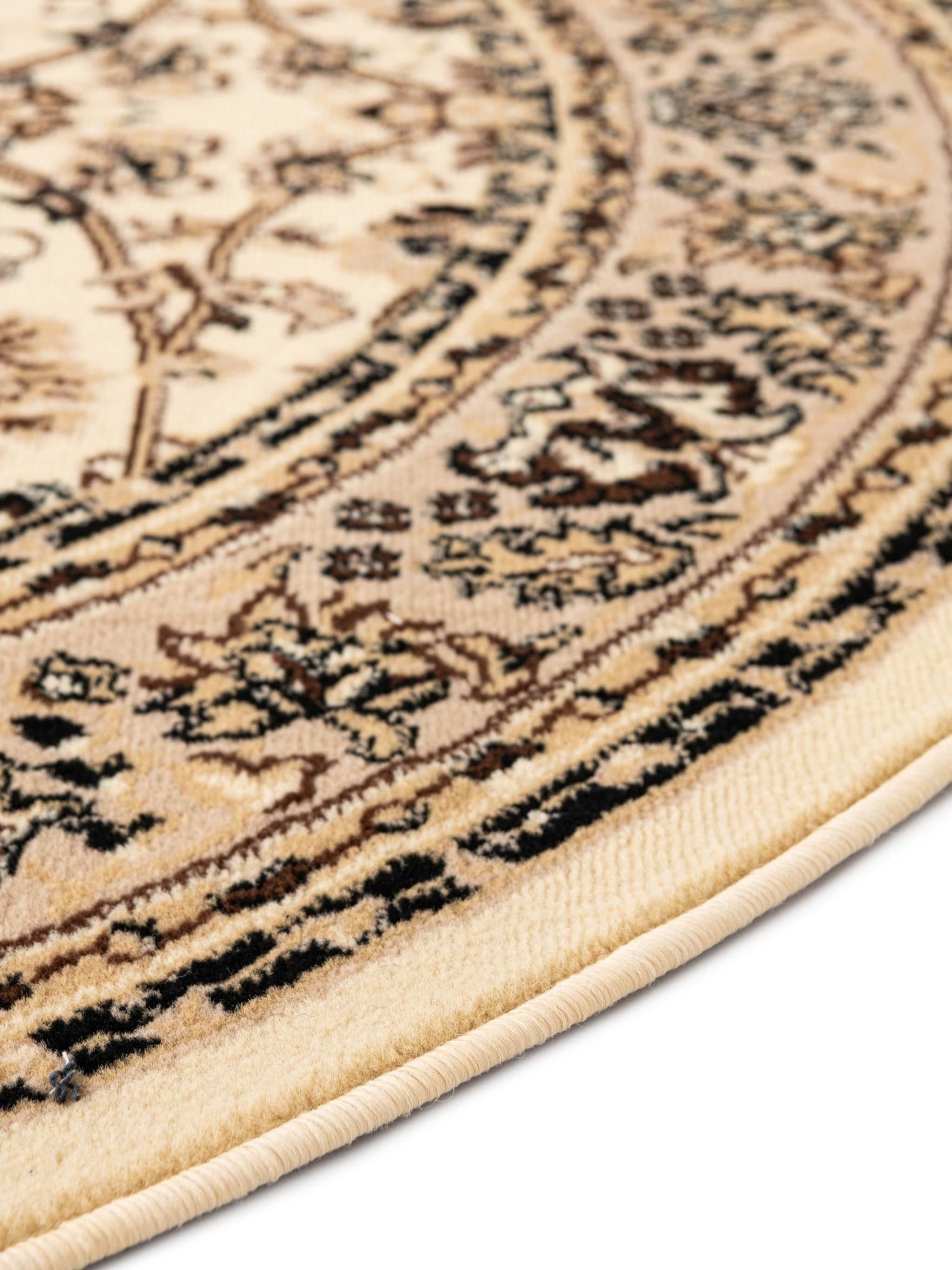 Ivory 5' 3 x 8' Sialk Hill Oval Area Rug 100% Polypropylene Durable Easy Clean Classic Traditional Design Carpet for Interior Design for Sale at Rug Engine