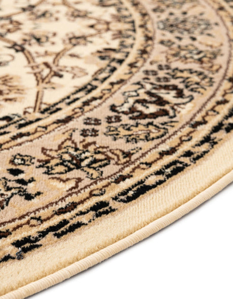 Ivory 5' 3 x 8' Sialk Hill Oval Area Rug 100% Polypropylene Durable Easy Clean Classic Traditional Design Carpet for Interior Design for Sale at Rug Engine