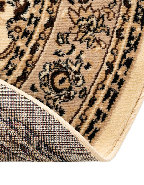 Ivory 5' 3 x 8' Sialk Hill Oval Area Rug 100% Polypropylene Durable Easy Clean Classic Traditional Design Carpet for Interior Design for Sale at Rug Engine