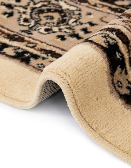 Ivory 5' 3 x 8' Sialk Hill Oval Area Rug 100% Polypropylene Durable Easy Clean Classic Traditional Design Carpet for Interior Design for Sale at Rug Engine