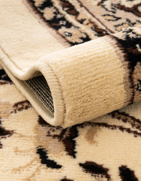 Ivory 7' 10 x 7' 10 Sialk Hill Octagon Area Rug 100% Polypropylene Durable Easy Clean Classic Traditional Design Carpet for Interior Design for Sale at Rug Engine