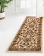 Ivory 2' 7 x 13' 1 Sialk Hill Runner Area Rug 100% Polypropylene Durable Easy Clean Classic Traditional Design Carpet for Interior Design for Sale at Rug Engine