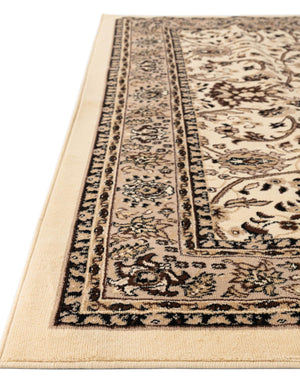 Ivory 2' 7 x 13' 1 Sialk Hill Runner Area Rug 100% Polypropylene Durable Easy Clean Classic Traditional Design Carpet for Interior Design for Sale at Rug Engine