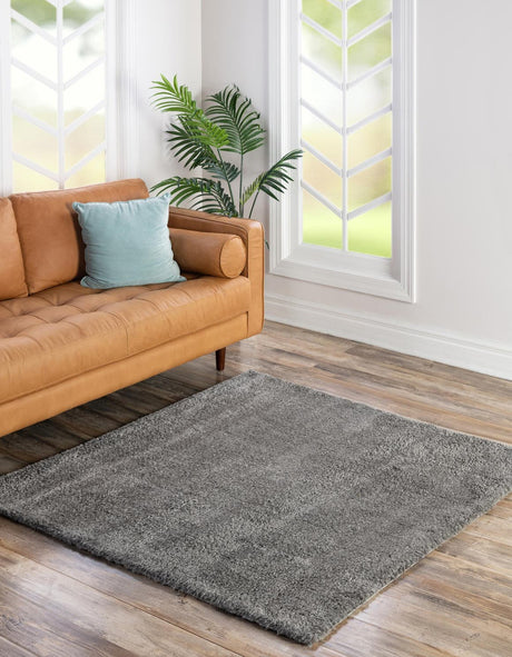 Gray 5' 3 x 5' 3 Solo Square Rug
