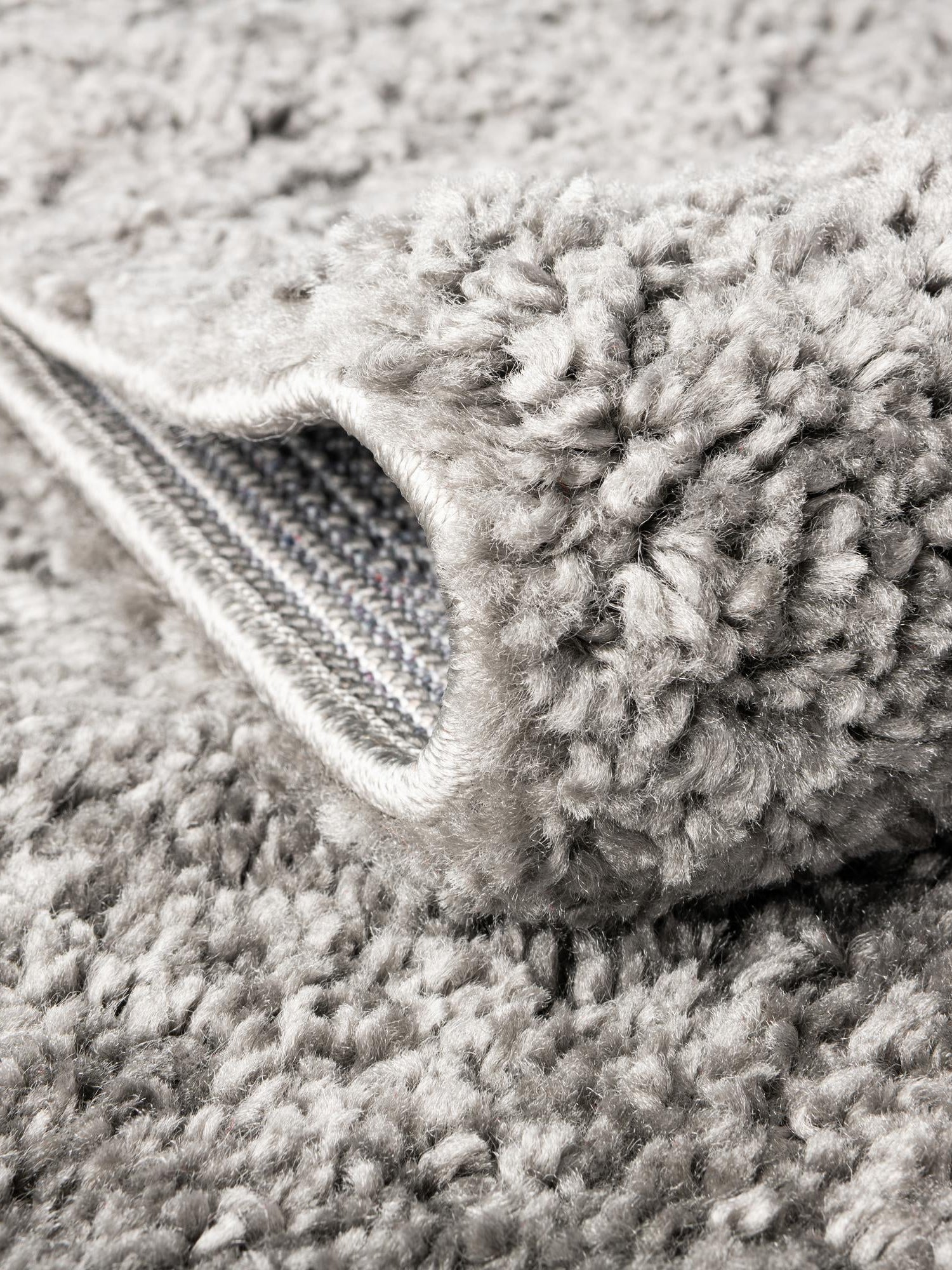 Gray 5' 3 x 5' 3 Solo Square Area Rug Thick Soft Touch Fluffy & Plush Shaggy Pile