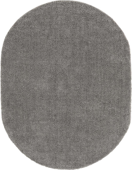 Gray 8' x 10' Solo Oval Rug