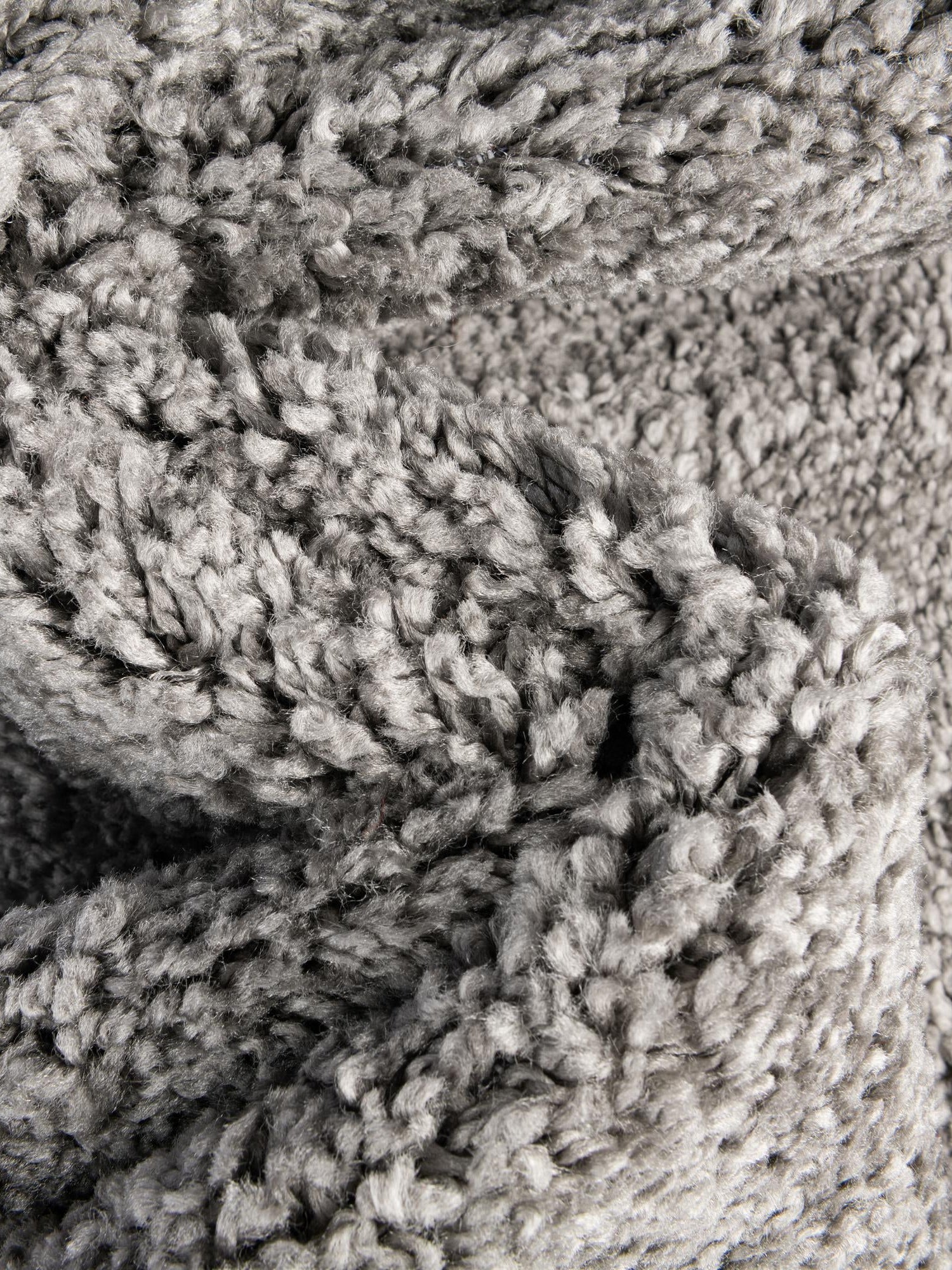 Gray 3' 3 x 5' 3 Solo Oval Area Rug Thick Soft Touch Fluffy & Plush Shaggy Pile