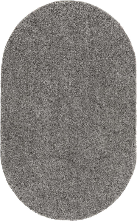 Gray 5' x 8' Solo Oval Rug