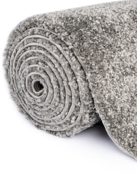 Gray 5' x 5' Solo Octagon Area Rug Thick Soft Touch Fluffy & Plush Shaggy Pile Durable Minimalist Carpet for Classic Interior Design for Sale at Rug Engine