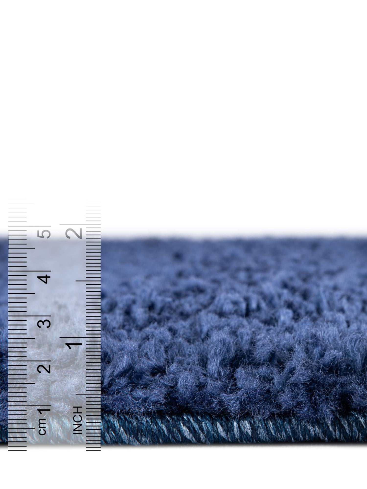 Navy Blue 5' 3 x 5' 3 Solo Square Area Rug Thick Soft Touch Fluffy & Plush Shaggy Pile Durable Minimalist Carpet for Classic Interior Design for Sale at Rug Engine