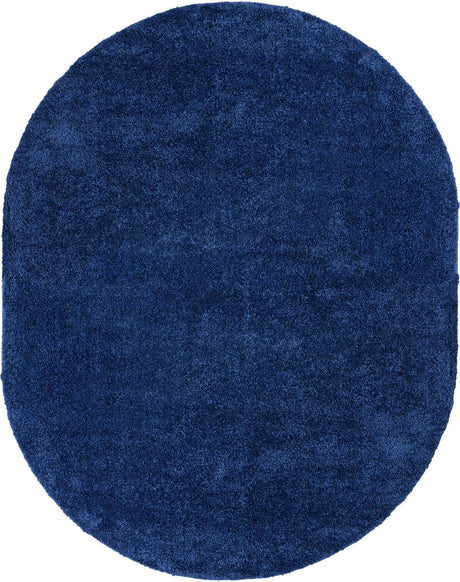Navy Blue 8' x 10' Solo Oval Rug