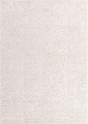 Ivory 10' x 14' 1 Solo Rectangle Area Rug Thick Soft Touch Fluffy & Plush Shaggy Pile