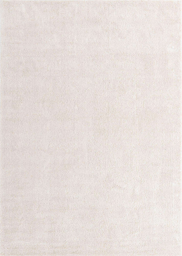 Ivory 10' x 14' 1 Solo Rectangle Area Rug Thick Soft Touch Fluffy & Plush Shaggy Pile