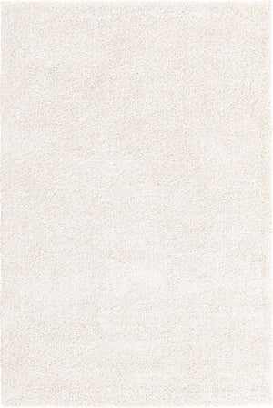 Ivory 4' x 6' Solo Rectangle Area Rug Thick Soft Touch Fluffy & Plush Shaggy Pile