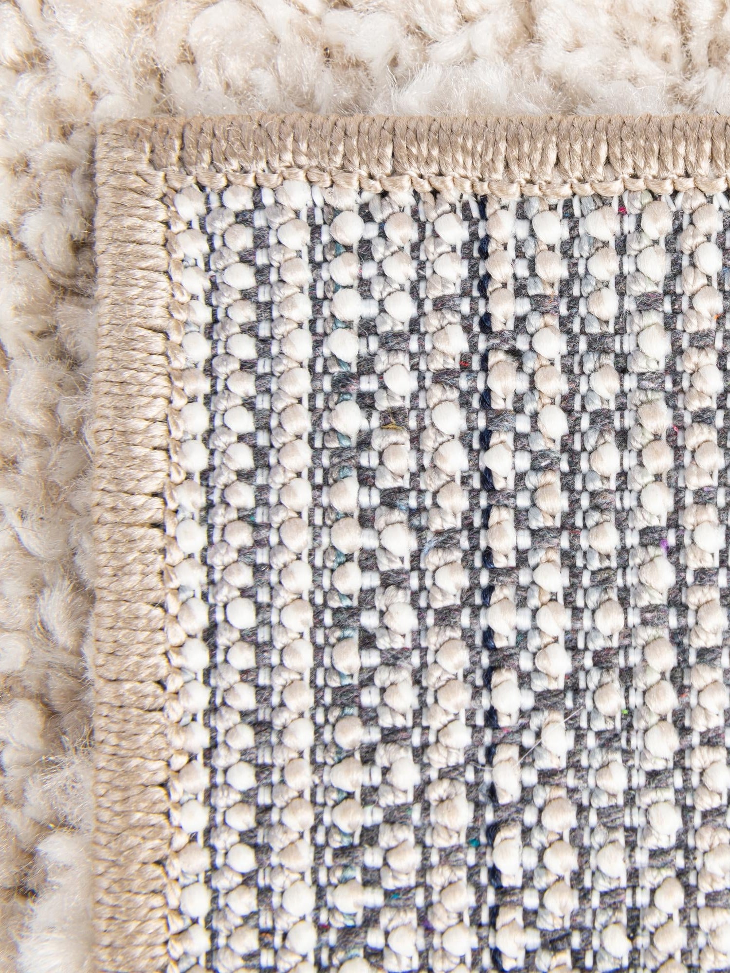 Ivory 4' x 4' Solo Square Area Rug Thick Soft Touch Fluffy & Plush Shaggy Pile