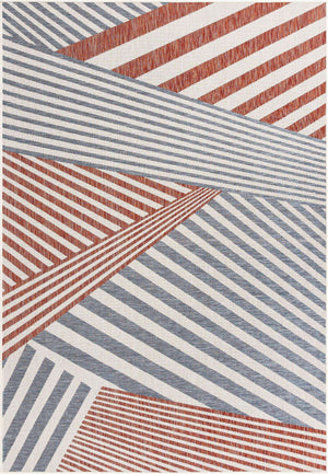 Blue 7' 1 x 10' Jill Zarin Outdoor Rectangle Area Rug Weather Resistant for Patio, Deck, Terrace, Balcony, Porch Durable 100% Polypropylene Carpet for Outside for Sale at Rug Engine
