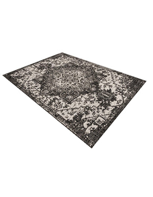 Charcoal Gray 7' 1 x 10' Jill Zarin Outdoor Rectangle Area Rug Weather Resistant for Patio, Deck, Terrace, Balcony, Porch Durable 100% Polypropylene Carpet for Outside for Sale at Rug Engine