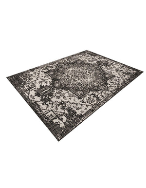 Charcoal Gray 7' 1 x 10' Jill Zarin Outdoor Rectangle Area Rug Weather Resistant for Patio, Deck, Terrace, Balcony, Porch Durable 100% Polypropylene Carpet for Outside for Sale at Rug Engine