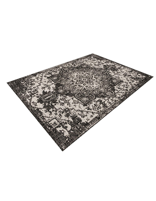 Charcoal Gray 7' 1 x 10' Jill Zarin Outdoor Rectangle Area Rug Weather Resistant for Patio, Deck, Terrace, Balcony, Porch Durable 100% Polypropylene Carpet for Outside for Sale at Rug Engine