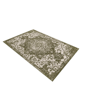 Green 7' 1 x 10' Jill Zarin Outdoor Rectangle Area Rug Weather Resistant for Patio, Deck, Terrace, Balcony, Porch Durable 100% Polypropylene Carpet for Outside for Sale at Rug Engine