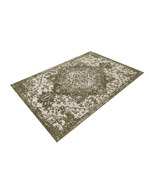 Green 7' 1 x 10' Jill Zarin Outdoor Rectangle Area Rug Weather Resistant for Patio, Deck, Terrace, Balcony, Porch Durable 100% Polypropylene Carpet for Outside for Sale at Rug Engine