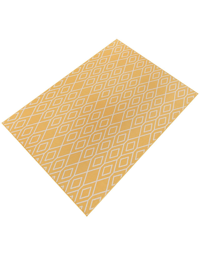 Yellow Ivory 7' 1 x 10' Jill Zarin Outdoor Rectangle Area Rug Weather Resistant for Patio, Deck, Terrace, Balcony, Porch Durable 100% Polypropylene Carpet for Outside for Sale at Rug Engine