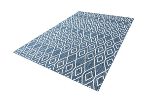 Blue 7' 1 x 10' Jill Zarin Outdoor Rectangle Area Rug Weather Resistant for Patio, Deck, Terrace, Balcony, Porch Durable 100% Polypropylene Carpet for Outside for Sale at Rug Engine
