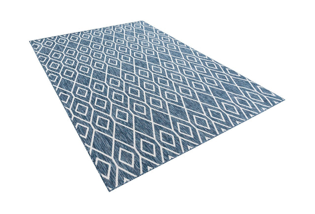 Blue 7' 1 x 10' Jill Zarin Outdoor Rectangle Area Rug Weather Resistant for Patio, Deck, Terrace, Balcony, Porch Durable 100% Polypropylene Carpet for Outside for Sale at Rug Engine