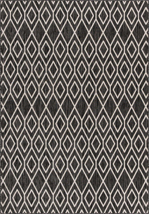 Charcoal Gray 7' 1 x 10' Jill Zarin Outdoor Rectangle Area Rug Weather Resistant for Patio, Deck, Terrace, Balcony, Porch Durable 100% Polypropylene Carpet for Outside for Sale at Rug Engine