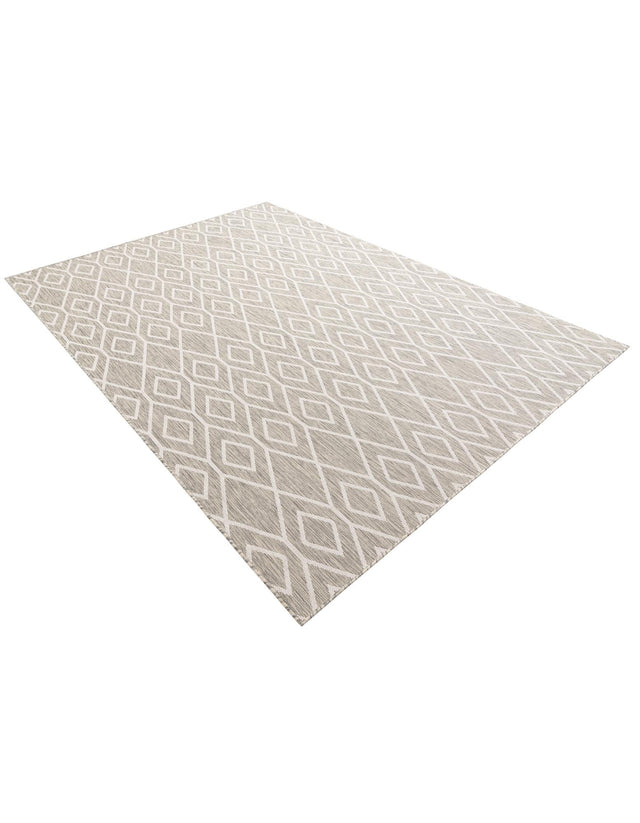 Gray Cream 7' 1 x 10' Jill Zarin Outdoor Rectangle Area Rug Weather Resistant for Patio, Deck, Terrace, Balcony, Porch Durable 100% Polypropylene Carpet for Outside for Sale at Rug Engine