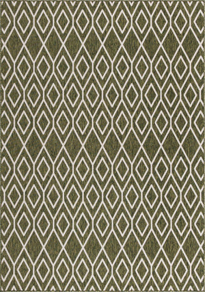 Green 7' 1 x 10' Jill Zarin Outdoor Rectangle Area Rug Weather Resistant for Patio, Deck, Terrace, Balcony, Porch Durable 100% Polypropylene Carpet for Outside for Sale at Rug Engine